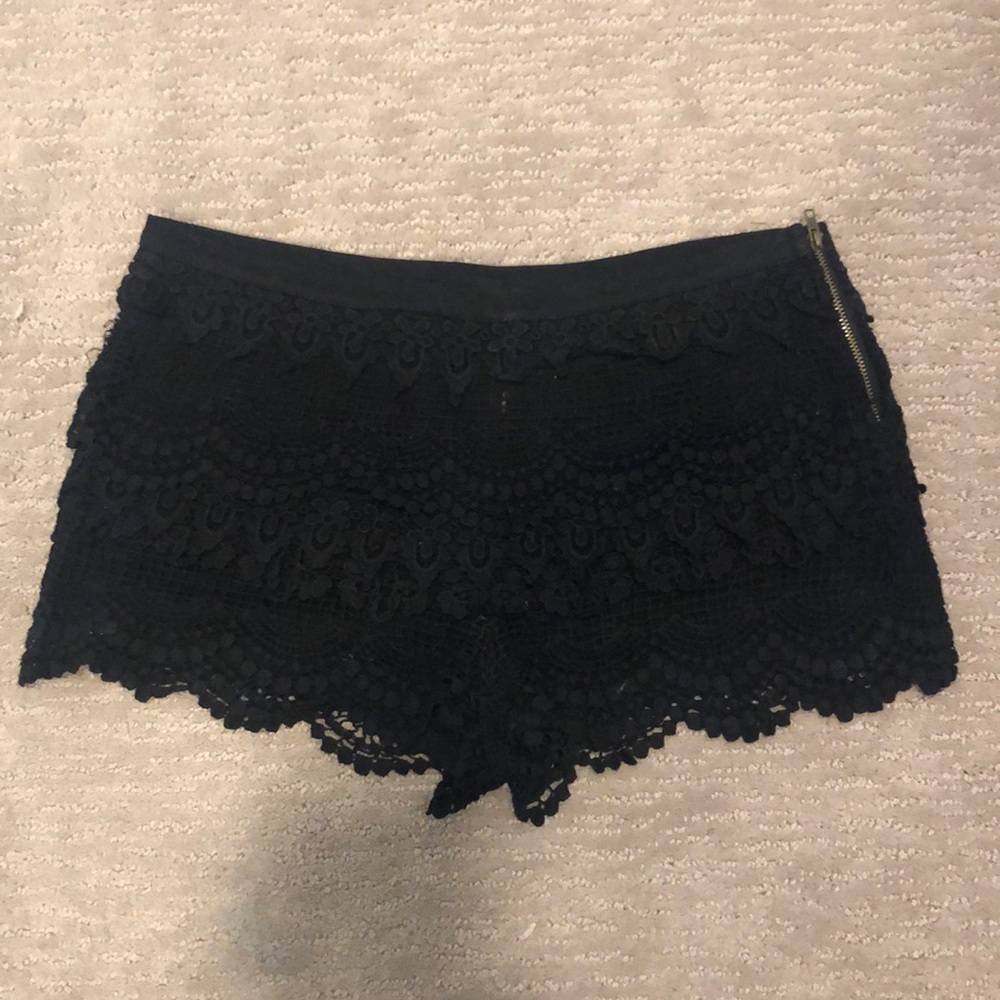 Black Lace Shorts